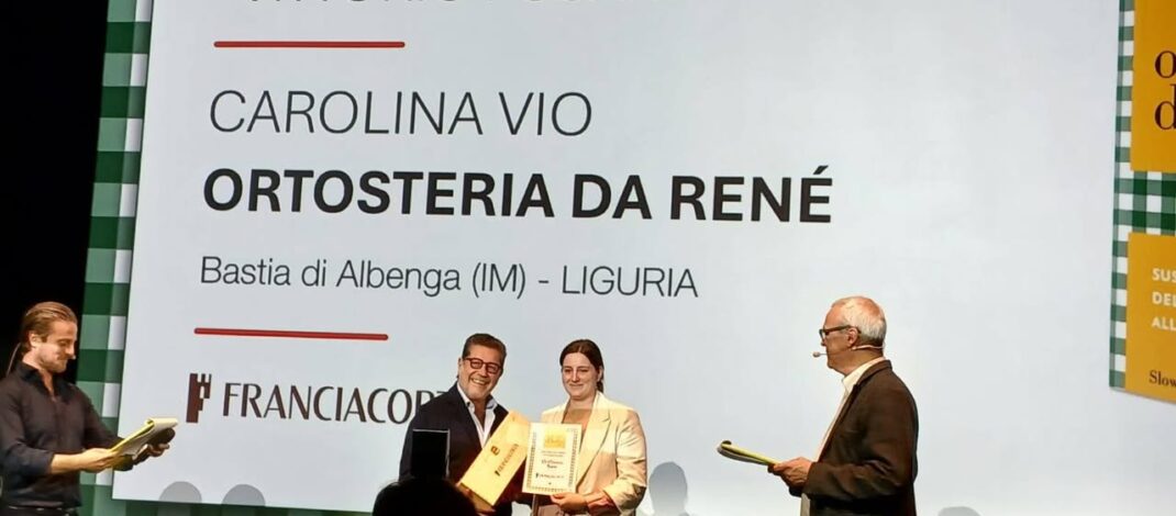 Slow Food premia la Liguria: Carolina Vio è il “Giovane dell’anno” di Osterie d’Italia 2027