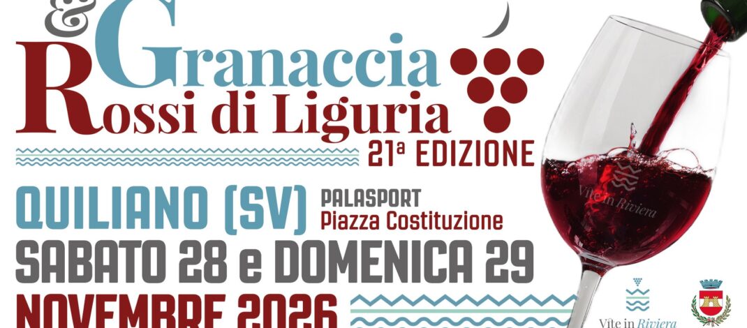 INIZIATO A QUILIANO IL CONTO ALLA ROVESCIA  IN VISTA DI “GRANACCIA & ROSSI DI LIGURIA”